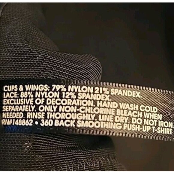 Torrid Bra 40DDD 360 Back Smoothing T Shirt Black Floral Underwire - Picture 10 of 12